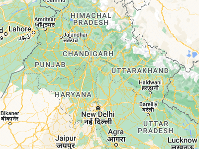 Map showing location of Nakūr (29.91972, 77.30397)