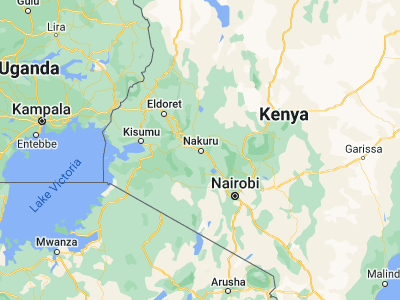 Map showing location of Nakuru (-0.28333, 36.06667)