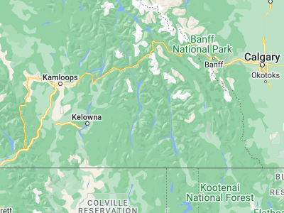 Map showing location of Nakusp (50.24987, -117.80226)