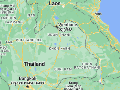 Map showing location of Nam Phong (16.70228, 102.8557)