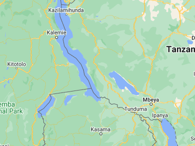Map showing location of Namanyere (-7.51667, 31.05)