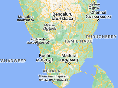 Map showing location of Nambiyūr (11.36667, 77.33333)