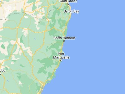 Map showing location of Nambucca Heads (-30.64318, 153.00884)