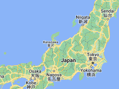 Map showing location of Namerikawa (36.76667, 137.33333)