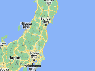 Map showing location of Namie (37.48333, 141)