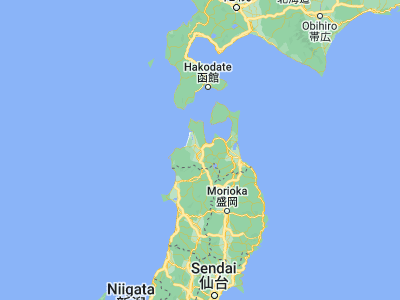 Map showing location of Namioka (40.70722, 140.58944)