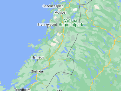 Map showing location of Namsskogan (64.92886, 13.15954)
