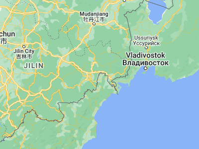 Map showing location of Namyang-dong (42.95, 129.86667)