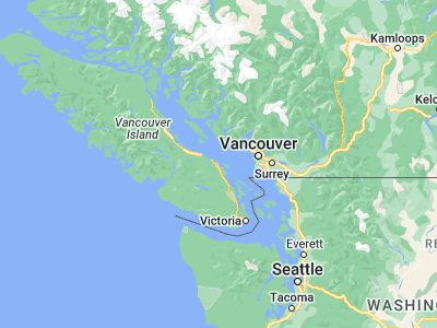 Map showing location of Nanaimo (49.16634, -123.93601)