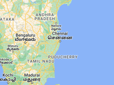 Map showing location of Nandambakkam (12.97944, 80.0675)