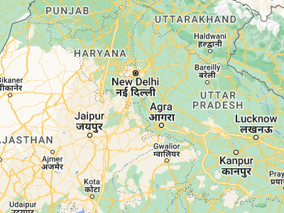 Map showing location of Nandgaon (27.7103, 77.3858)