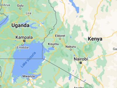 Map showing location of Nandi Hills (0.1066, 35.18378)