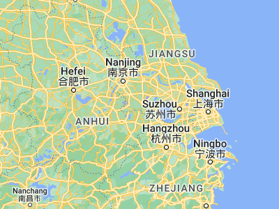 Map showing location of Nandu (31.44156, 119.32897)