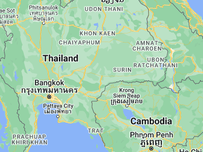 Map showing location of Nang Rong (14.6377, 102.79138)