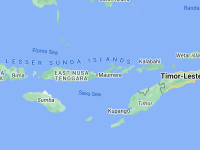 Map showing location of Nangahaledoi (-8.6325, 122.3193)