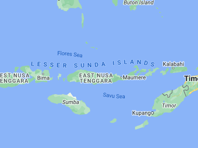 Map showing location of Nanganumba (-8.4699, 121.2227)