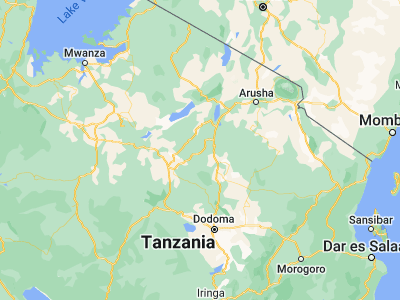 Map showing location of Nangwa (-4.46667, 35.45)