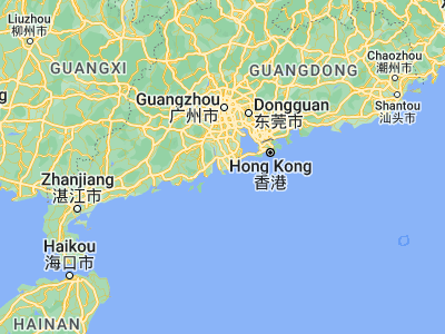 Map showing location of Nanshui (22.03258, 113.24025)