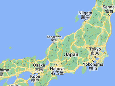 Map showing location of Nanto (36.56922, 136.91162)