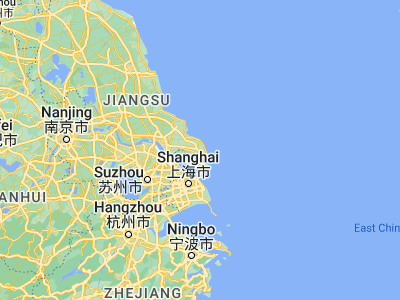 Map showing location of Nanyang (31.87389, 121.70889)