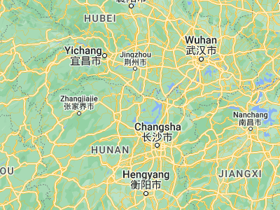 Map showing location of Nanzhou (29.35955, 112.40243)