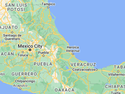 Map showing location of Naolinco de Victoria (19.65434, -96.87348)