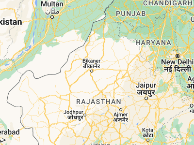 Map showing location of Napāsar (27.96059, 73.55913)