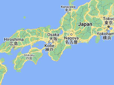 Map showing location of Nara (34.68505, 135.80485)