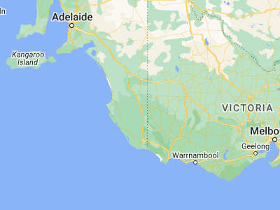 Map showing location of Naracoorte (-36.95785, 140.7383)