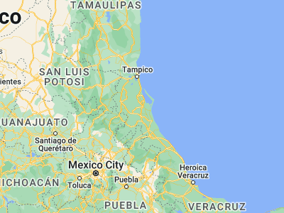 Map showing location of Naranjos (21.35, -97.68333)
