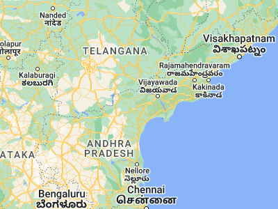 Map showing location of Narasaraopet (16.25, 80.06667)
