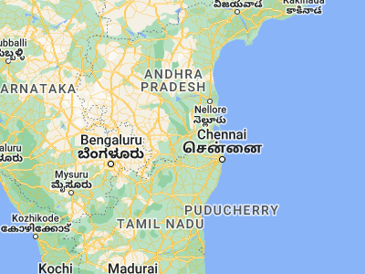 Map showing location of Narasingāpuram (13.61667, 79.33333)