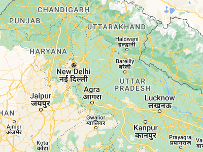 Map showing location of Naraura (28.19994, 78.38472)