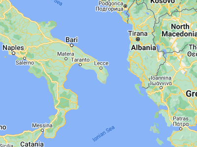 Map showing location of Nardò (40.17512, 18.02972)