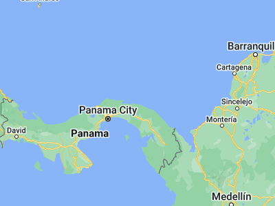 Map showing location of Narganá (9.44278, -78.59056)