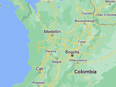 Map showing location of Nariño (5.60893, -75.17656)