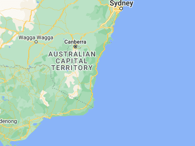 Map showing location of Narooma (-36.22101, 150.13062)