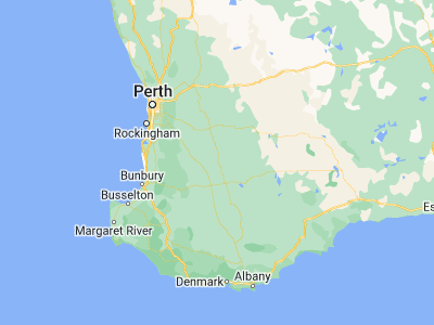 Map showing location of Narrogin (-32.93282, 117.17763)