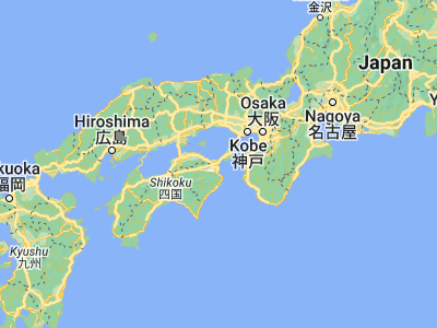 Map showing location of Naruto (34.18333, 134.61667)