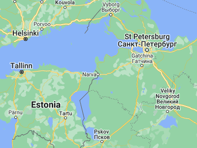Map showing location of Narva (59.37722, 28.19028)