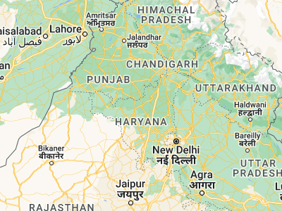 Map showing location of Narwāna (29.59489, 76.11816)