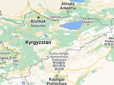 Map showing location of Naryn (41.42866, 75.99111)