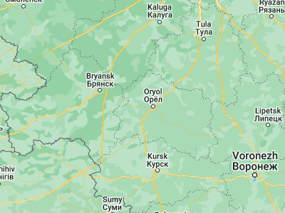 Map showing location of Naryshkino (52.96778, 35.72677)