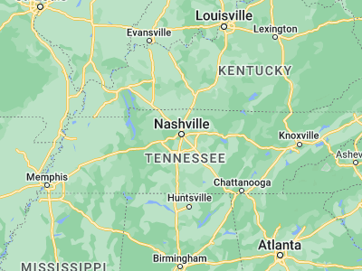 Map showing location of Nashville (36.16589, -86.78444)