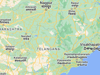 Map showing location of Nāspur (18.83333, 79.45)