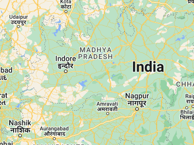 Map showing location of Nasrullahganj (22.68333, 77.26667)