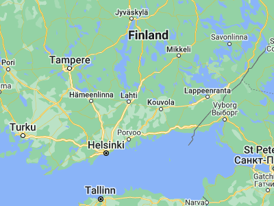 Map showing location of Nastola (60.95, 25.93333)
