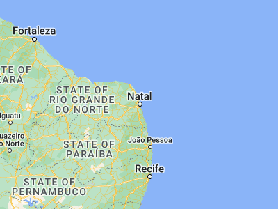 Map showing location of Natal (-5.795, -35.20944)