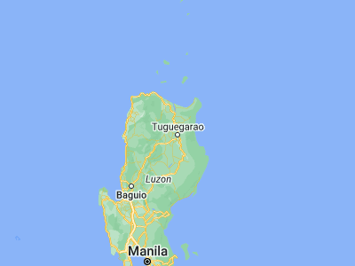 Map showing location of Natapian (17.6745, 121.7066)