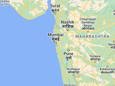 Map showing location of Navi Mumbai (19.03681, 73.01582)